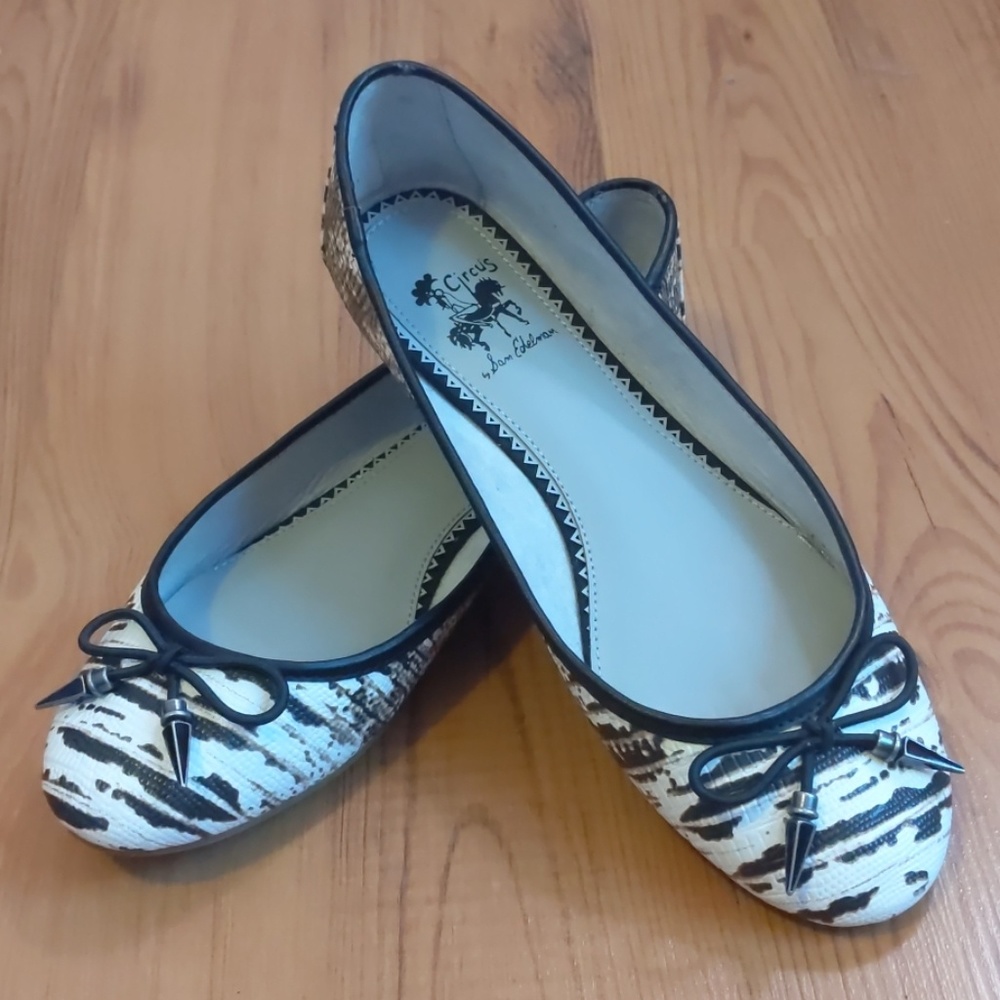 Striking ballet flats 6M, python/Birch graphic